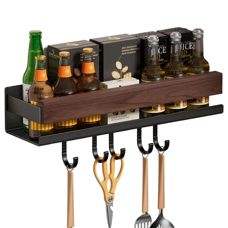 Black Walnut Kitchen Seasoning Rack, Ancient Style Non-punching Condiment Tank, Oil, Salt, Sauce and Vinegar Storage Hanger
Black Walnut Kitchen Seasoning Rack, Ancient Style Non-punching Condiment Tank, Oil, Salt, Sauce and Vinegar Storage Hanger