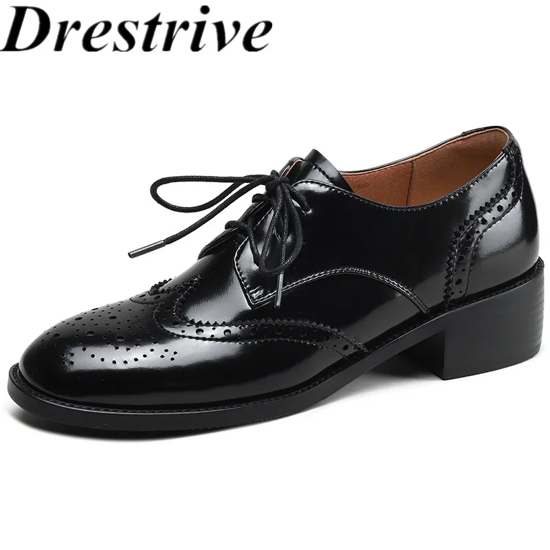 Drestrive 2024 Handmade Women's Pumps Round Toe Cow Leather Lace Up Thick Mid Heels Loafers Shoes Autumn Top Quality
Drestrive 2024 Handmade Women's Pumps Round Toe Cow Leather Lace Up Thick Mid Heels Loafers Shoes Autumn Top Quality