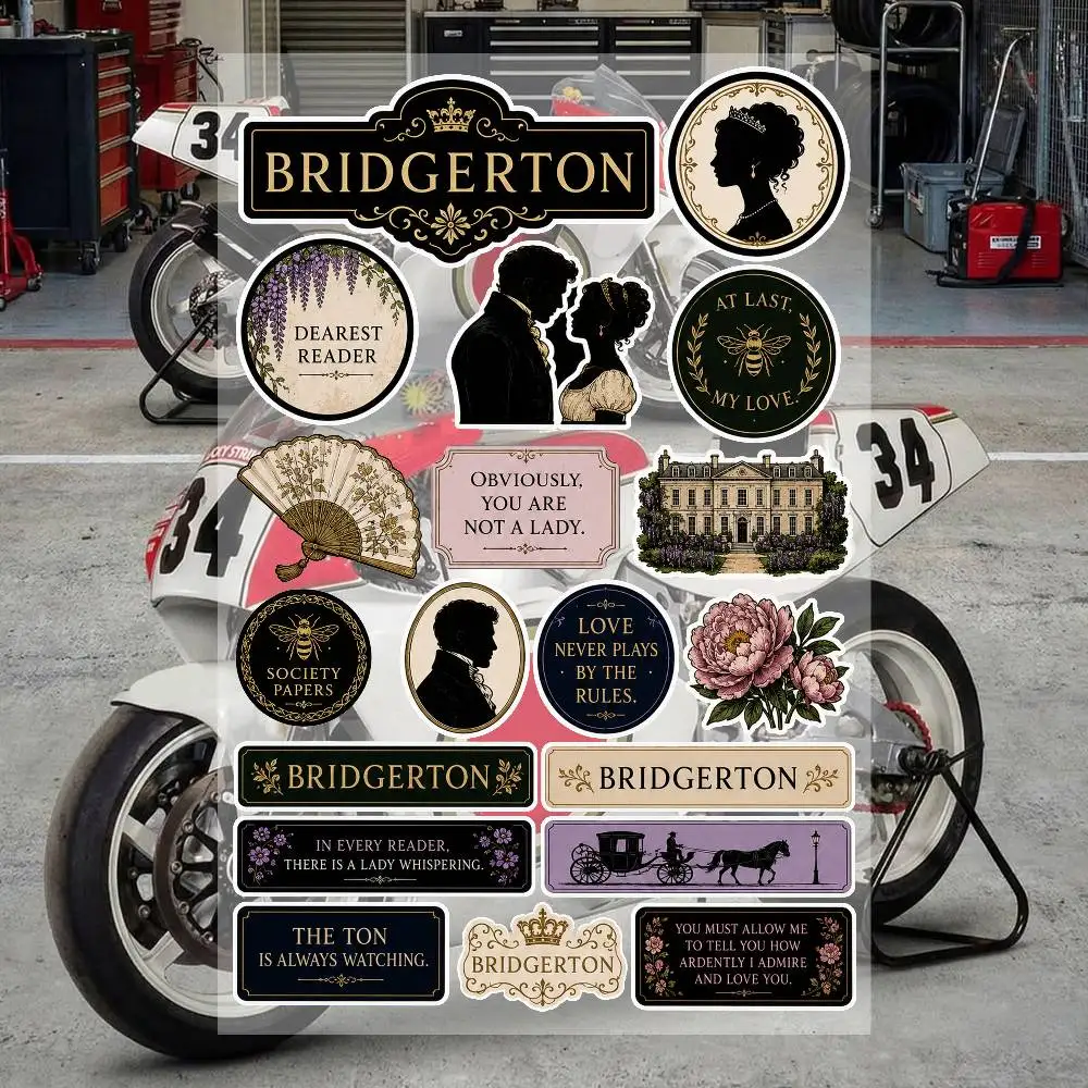 TV series B-Bridgerton Stickers Waterproof Vinyl Decals for Motorcycle cars bicycles skateboards Laptop Water Bottle Phone Case
TV series B-Bridgerton Stickers Waterproof Vinyl Decals for Motorcycle cars bicycles skateboards Laptop Water Bottle Phone Case