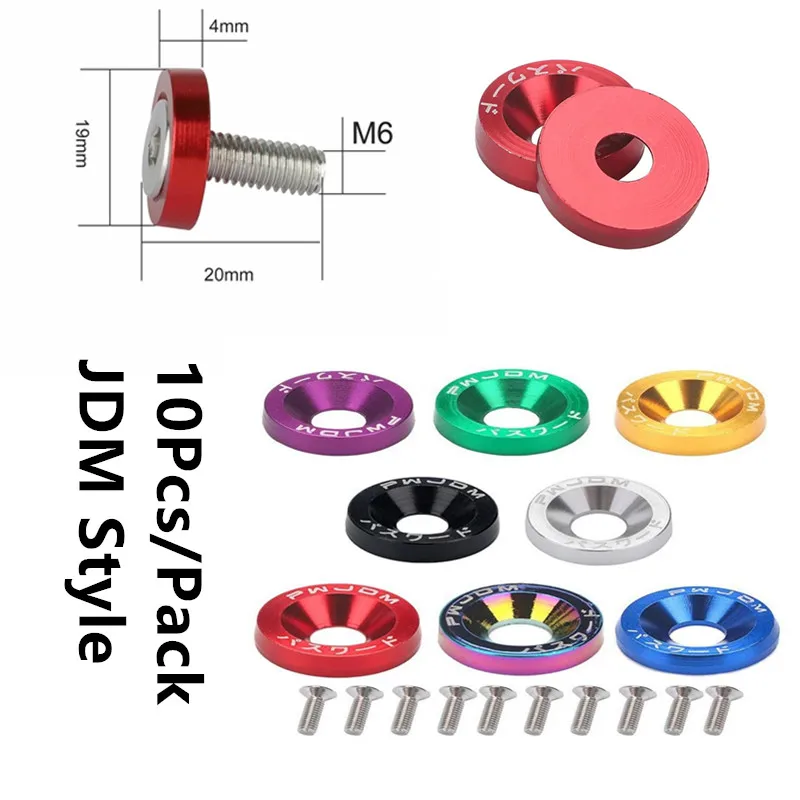Universal JDM Fender Washers M6 Bolt Set Car Modification Gasket Screw Fender Bumper Engine Aluminum Concave Screws Hex Fastener
Universal JDM Fender Washers M6 Bolt Set Car Modification Gasket Screw Fender Bumper Engine Aluminum Concave Screws Hex Fastener