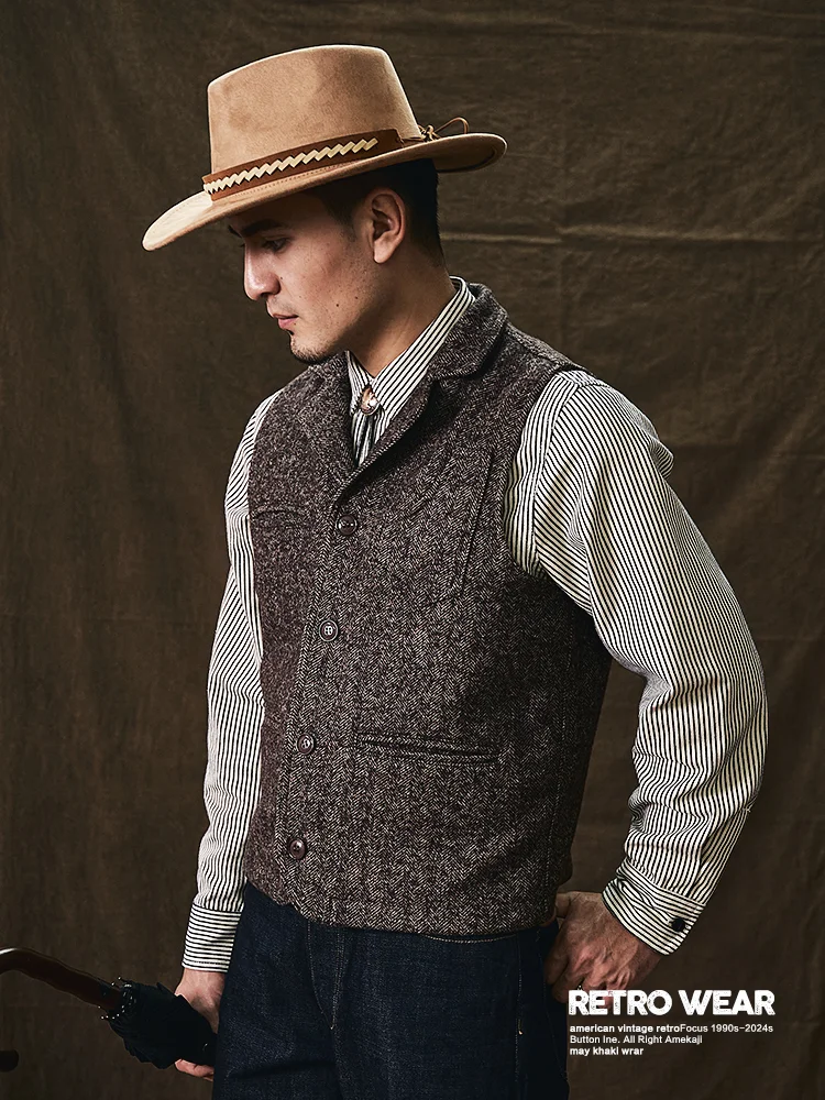 Thiened Woolen Vest Men's American Retro Sle Busin Casual Faion Autumn Winter Coat Jaet Briti Sle Workwear
Thiened Woolen Vest Men's American Retro Sle Busin Casual Faion Autumn Winter Coat Jaet Briti Sle Workwear