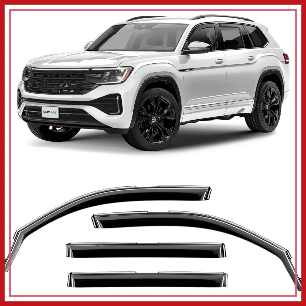 In-Channel Rain Guards for VW Atlas 2018-2026, Window Deflectors, Vent Visors, 4pcs
In-Channel Rain Guards for VW Atlas 2018-2026, Window Deflectors, Vent Visors, 4pcs
