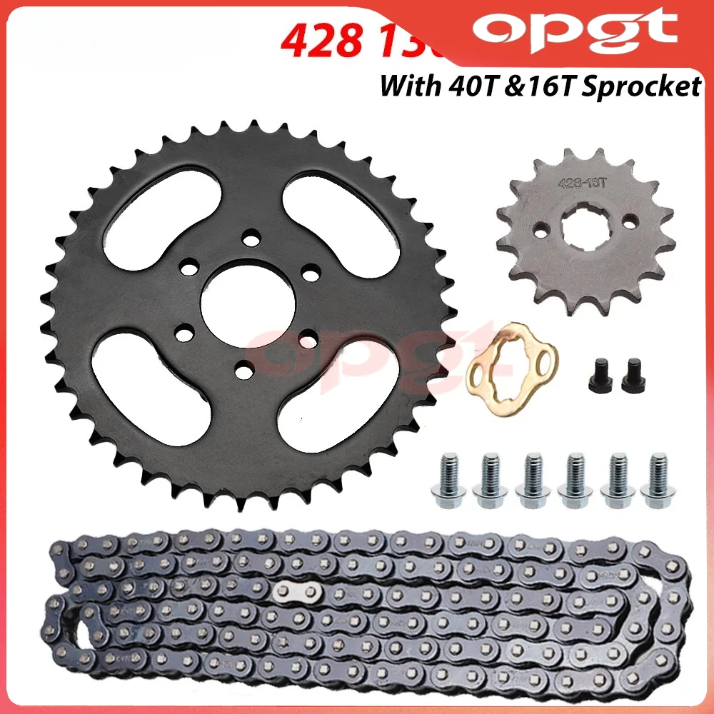 Комплект цепей OPGT 428 130L с передней звездочкой 16T и задней звездочкой 40T для 125cc 150cc 200cc 250cc ATV Go Kart UTV Buggy Quad
Комплект цепей OPGT 428 130L с передней звездочкой 16T и задней звездочкой 40T для 125cc 150cc 200cc 250cc ATV Go Kart UTV Buggy Quad