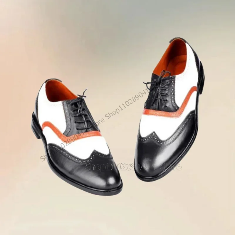 Mixed Color Carving Design Strappy Men Shoes Fashion Lace Up Male Shoes Luxurious Handmade Party Banquet Office Men Dress Shoes
Mixed Color Carving Design Strappy Men Shoes Fashion Lace Up Male Shoes Luxurious Handmade Party Banquet Office Men Dress Shoes
