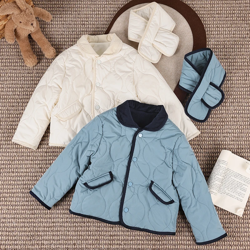 Children's Quilted Jacket Parkas With Scarf New Arrival Boys' & Girls' Long-Sleeve Fleece-Lined Warm Winter Coats Kids Clothes
Children's Quilted Jacket Parkas With Scarf New Arrival Boys' & Girls' Long-Sleeve Fleece-Lined Warm Winter Coats Kids Clothes