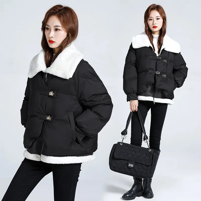 High End Fur Integrated Down Cotton Jacket Korean Loose Womens Parkas 2023 New Fashion Versatile Cold Resistant Winter Coat
High End Fur Integrated Down Cotton Jacket Korean Loose Womens Parkas 2023 New Fashion Versatile Cold Resistant Winter Coat