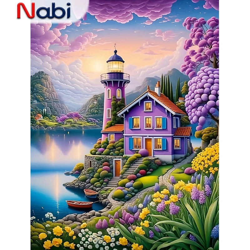 Nabi DIY House Diamond Paintings Lighthouse Landscape New Arrival Mosaic Kit Cross Stitch Embroidery Lake Home Decor
Nabi DIY House Diamond Paintings Lighthouse Landscape New Arrival Mosaic Kit Cross Stitch Embroidery Lake Home Decor