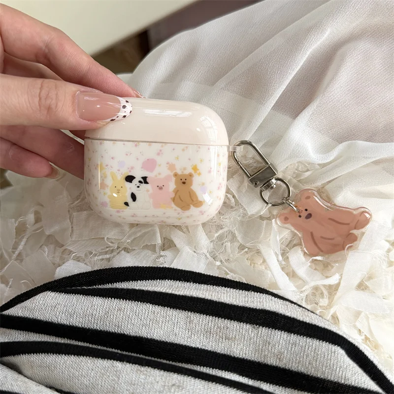 Cute Animal Party earphone Case for 1 2 3 4 Pro Pro2 Pro3 Soft IMD Cover with Bear Keychain Shockproof Protector for Apple AirPo
Cute Animal Party earphone Case for 1 2 3 4 Pro Pro2 Pro3 Soft IMD Cover with Bear Keychain Shockproof Protector for Apple AirPo