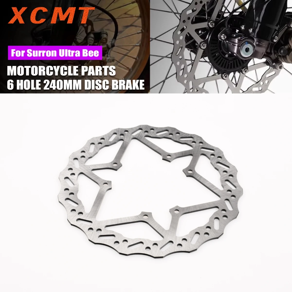 Electric Off-Road Motorcycle Accessories OEM 6-Hole 240mm Front and Rear Universal Steel Brake Disc For SUR-RON Ultra Bee
Electric Off-Road Motorcycle Accessories OEM 6-Hole 240mm Front and Rear Universal Steel Brake Disc For SUR-RON Ultra Bee