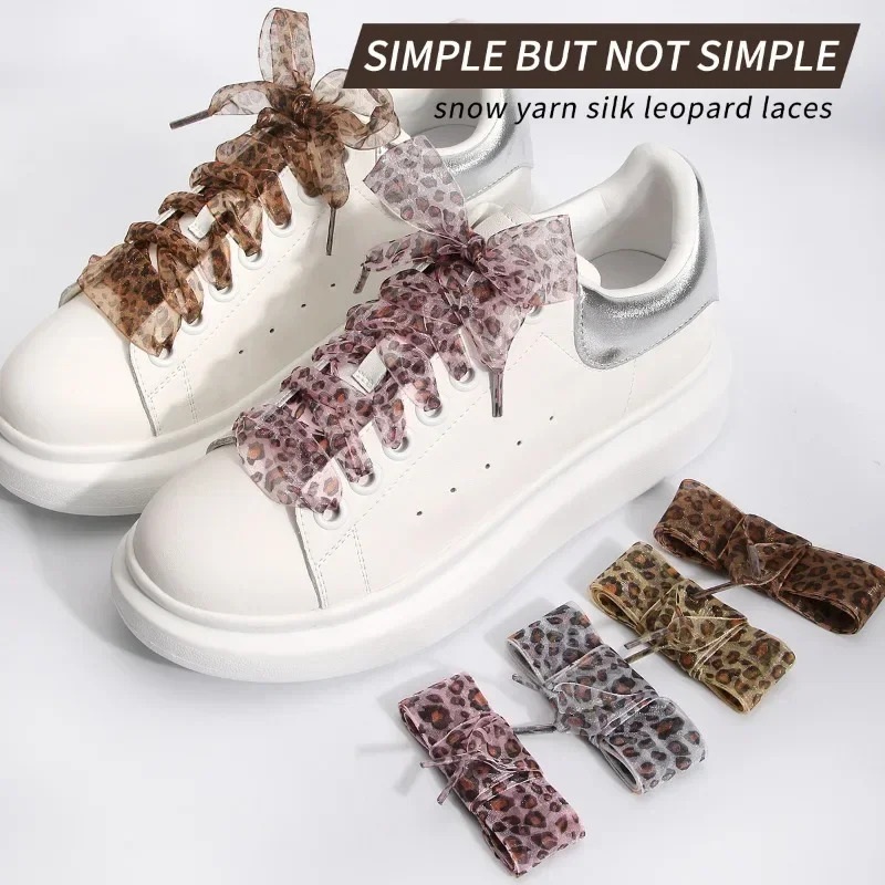 1 Pairs 2.5cm Widen Organza Shoelaces Leopard Print Laces for Women Girl Fashion Shoe Accessories Shoe's Decoration Satin
1 Pairs 2.5cm Widen Organza Shoelaces Leopard Print Laces for Women Girl Fashion Shoe Accessories Shoe's Decoration Satin