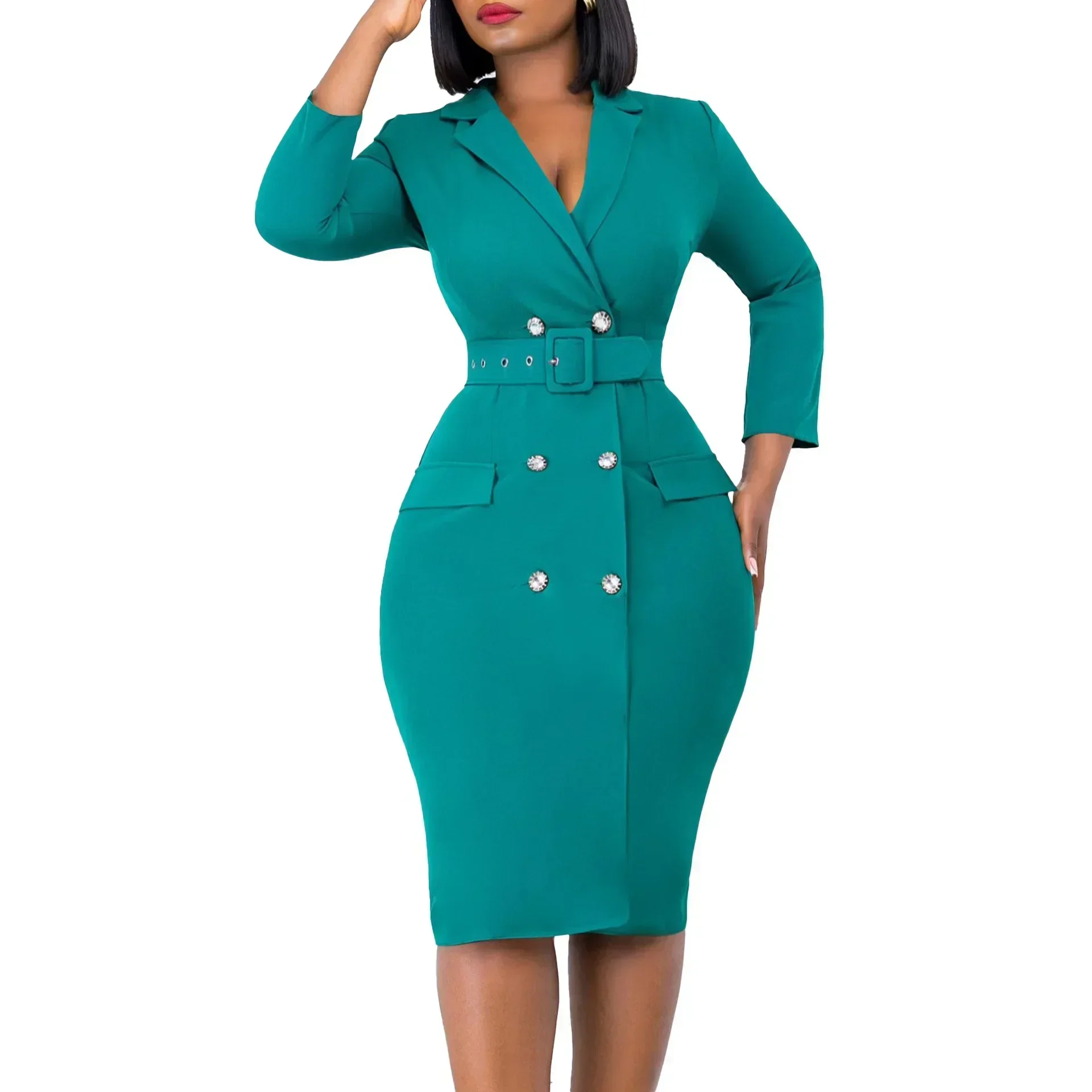 Dashiki African Clothing African Dresses for Women Elegant Africa Long Sleeve V-neck Green Yellow Dark Blue Party Bodycon Dress
Dashiki African Clothing African Dresses for Women Elegant Africa Long Sleeve V-neck Green Yellow Dark Blue Party Bodycon Dress