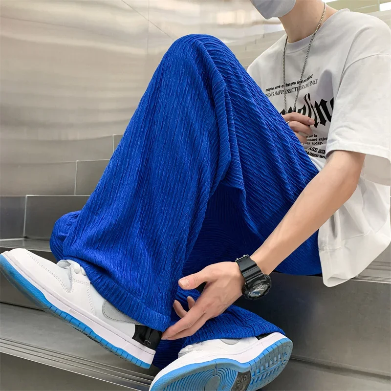 Pop Summer Ice Silk Pants Men Fashion Oversized Wide Leg Pants Men Japanese Streetwear Hip Hop Loose Pleated Pants Mens Trousers
Pop Summer Ice Silk Pants Men Fashion Oversized Wide Leg Pants Men Japanese Streetwear Hip Hop Loose Pleated Pants Mens Trousers