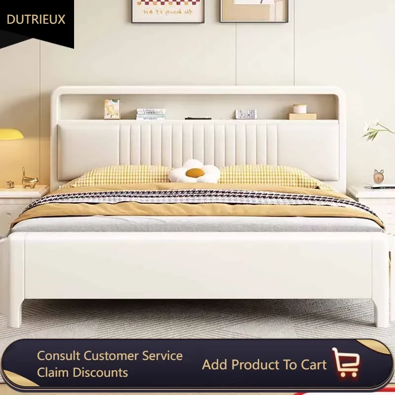 Kawaii Wood Waterproof Double Bed European Soft White Luxury Queen Beds Modern Upholstered Wooden Camas De Dormitorio Furniture
Kawaii Wood Waterproof Double Bed European Soft White Luxury Queen Beds Modern Upholstered Wooden Camas De Dormitorio Furniture