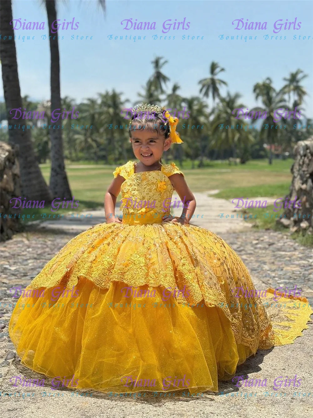 Quality Exquisite Yellow Flower Girl Dress Tulle Fluffy With Applique For Little Princess Birthday Party Evening Ball Gowns
Quality Exquisite Yellow Flower Girl Dress Tulle Fluffy With Applique For Little Princess Birthday Party Evening Ball Gowns