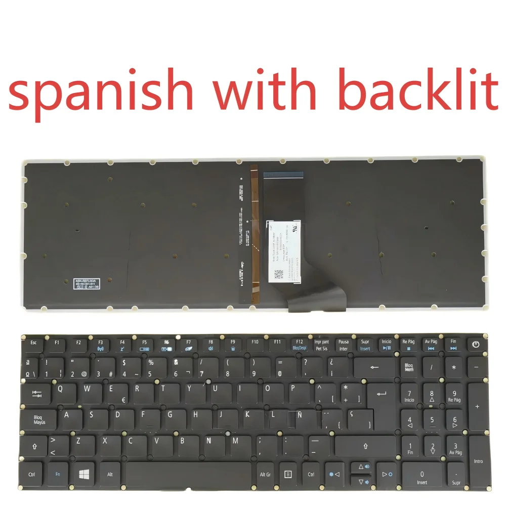 F5-573 испанская клавиатура с подсветкой для Acer Aspire F5-573G F5-573T E5-576 E5-576G E5-772G K50-20 V5-591G Sp
F5-573 испанская клавиатура с подсветкой для Acer Aspire F5-573G F5-573T E5-576 E5-576G E5-772G K50-20 V5-591G Sp