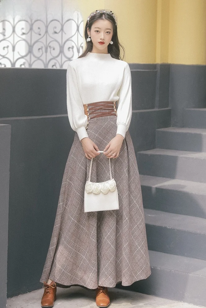 Retro Autumn Winter High Waist Ankle Length Sweater Skirt Set for Tall Women Fashionable Street Style Two Piece Set
Retro Autumn Winter High Waist Ankle Length Sweater Skirt Set for Tall Women Fashionable Street Style Two Piece Set