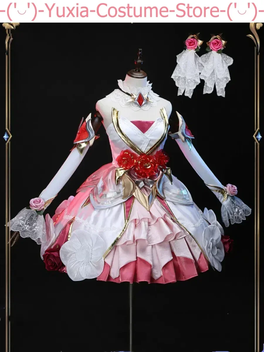 Женское платье для косплея Lol Gwen с кристаллами розы, костюм для косплея, униформа для косплея из искусственного аниме, одежда для ролевых игр
Женское платье для косплея Lol Gwen с кристаллами розы, костюм для косплея, униформа для косплея из искусственного аниме, одежда для ролевых игр