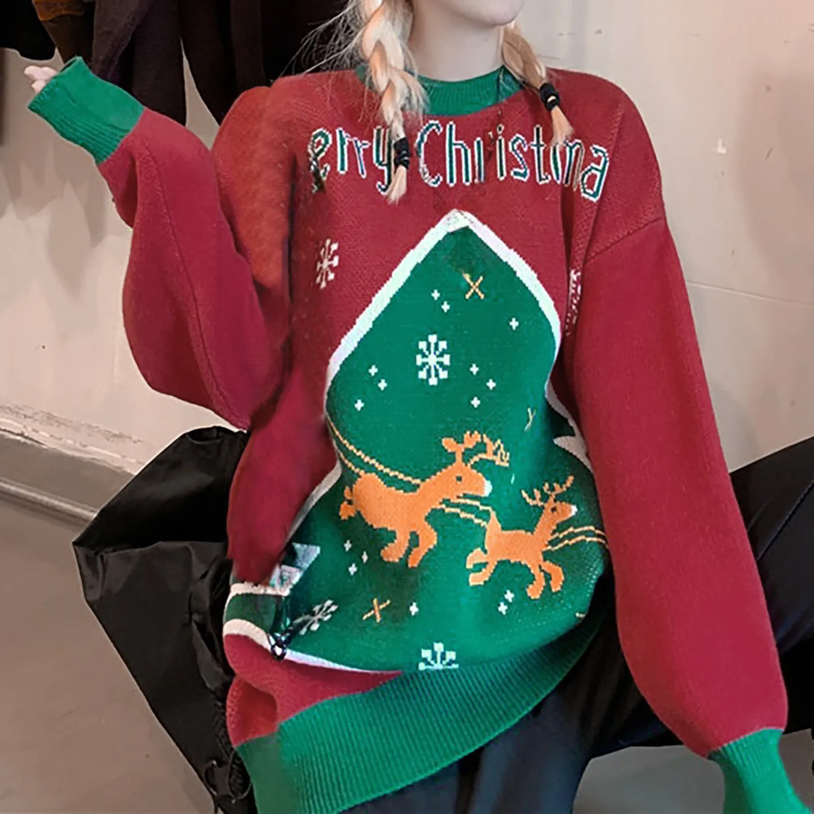 Santa Claus Jacquard Large Cute Pullover Women O Neck Snow Ugly Christmas Sweater 2024 Long Sleeve New Year Female Jumper
Santa Claus Jacquard Large Cute Pullover Women O Neck Snow Ugly Christmas Sweater 2024 Long Sleeve New Year Female Jumper