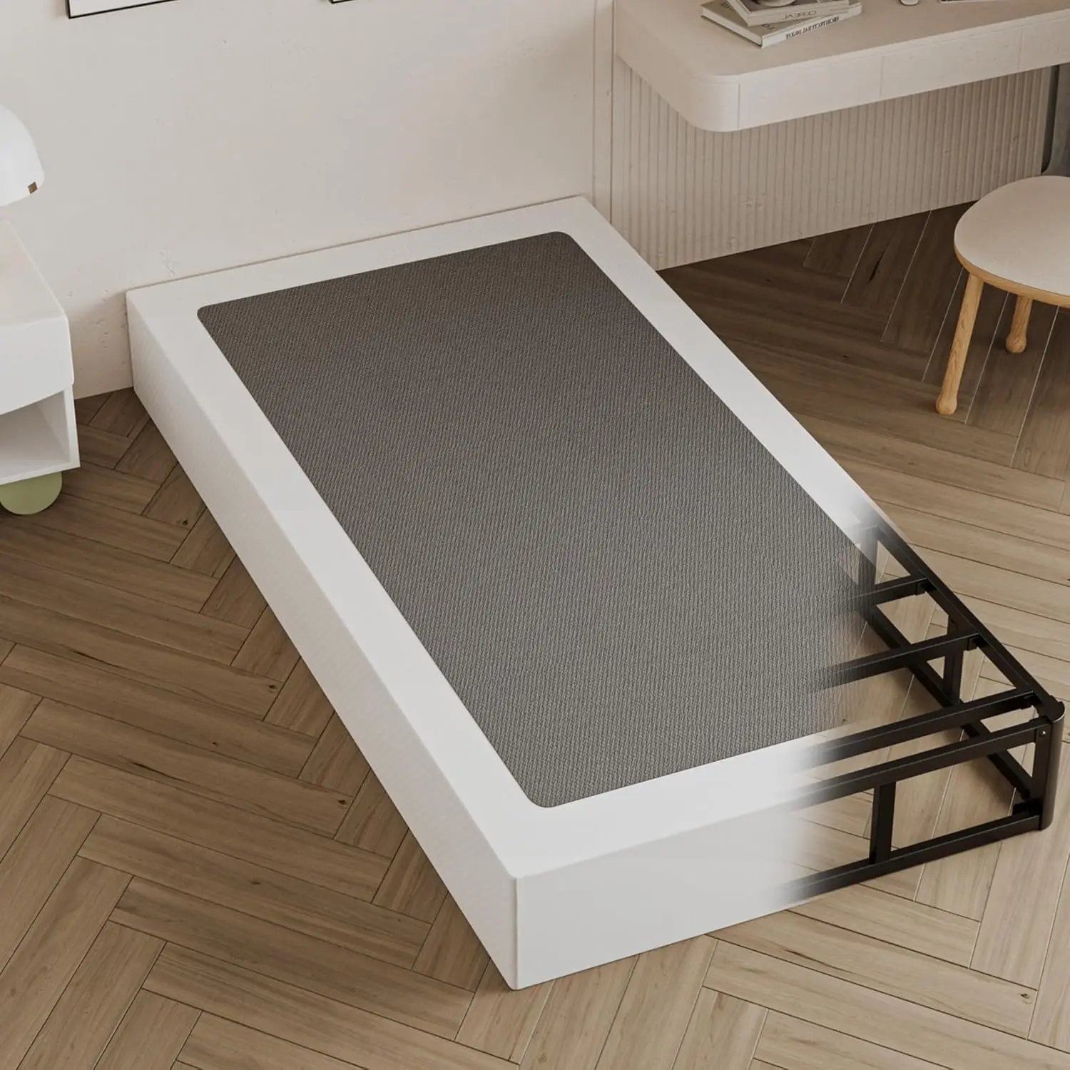 10 Inch Twin Box Spring - Heavy Duty Metal Bed Base with Fabric Cover, Noise Free & Easy Assembly
10 Inch Twin Box Spring - Heavy Duty Metal Bed Base with Fabric Cover, Noise Free & Easy Assembly