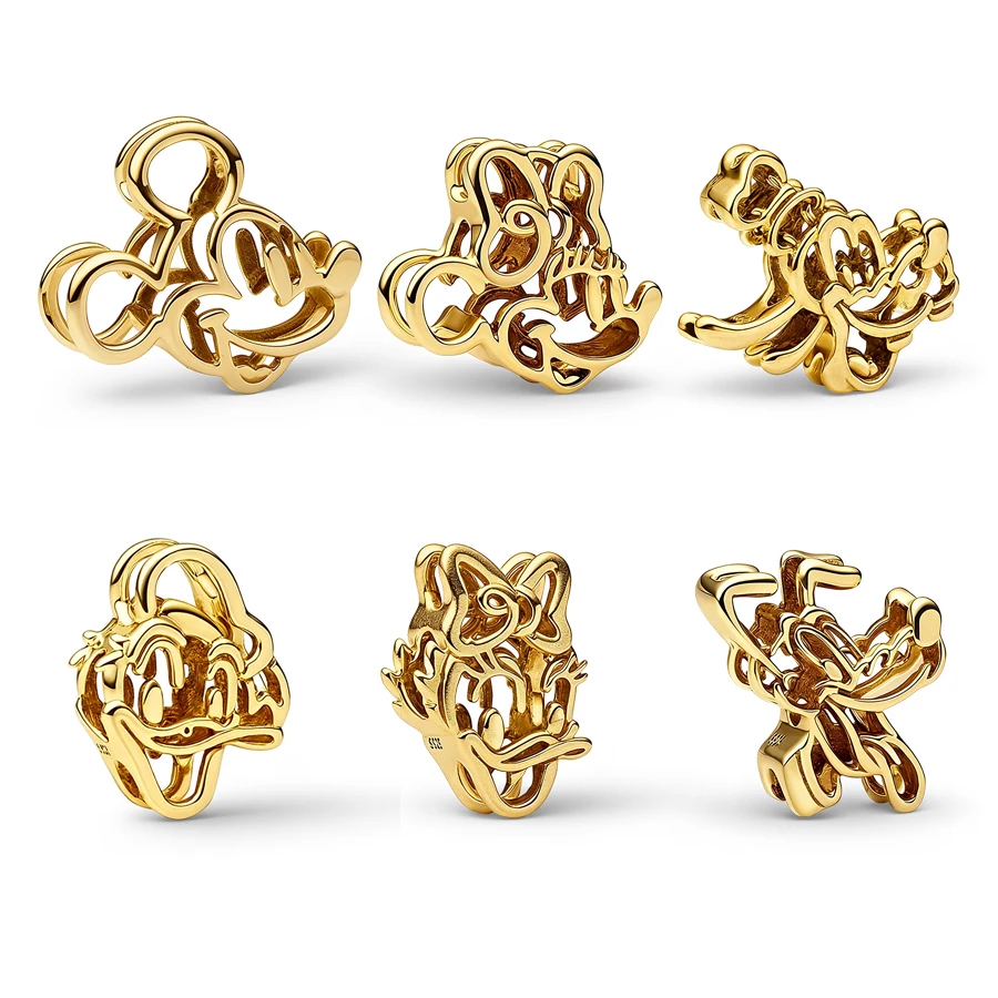 Disney Charms DIY Jewelry Gifts Golden Openwork Series Mickey Mouse Minnie Mouse Donald Duck Goofy Beads Fit Original Bracelets
Disney Charms DIY Jewelry Gifts Golden Openwork Series Mickey Mouse Minnie Mouse Donald Duck Goofy Beads Fit Original Bracelets