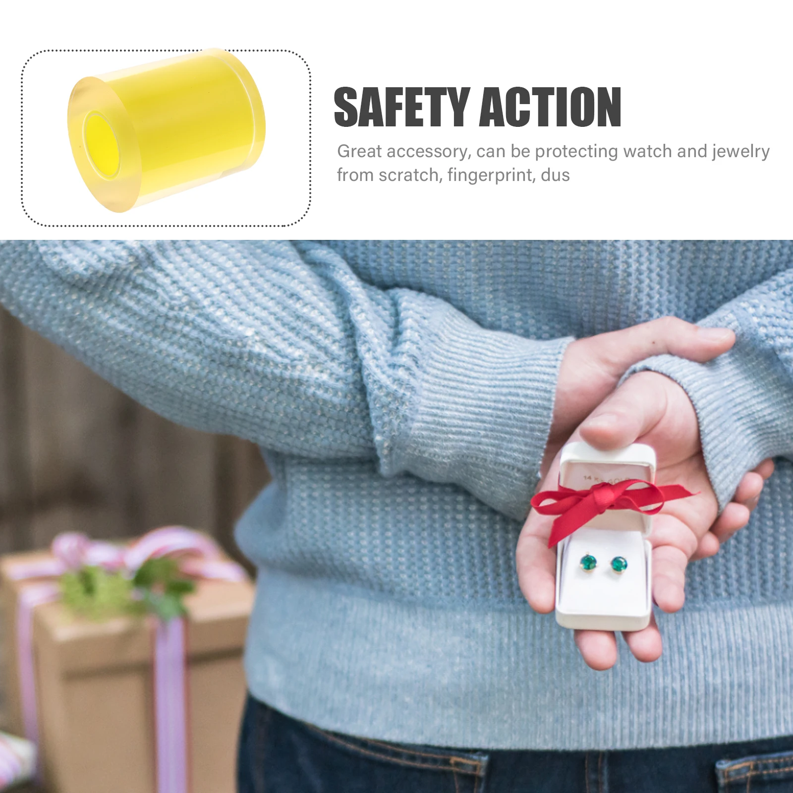 1 Roll Clear Self-Adhesive Protective Film Tape High Stretchability Non-Sticky Watch Jewelry Wrap Film Anti-Fingerprint Dust
1 Roll Clear Self-Adhesive Protective Film Tape High Stretchability Non-Sticky Watch Jewelry Wrap Film Anti-Fingerprint Dust