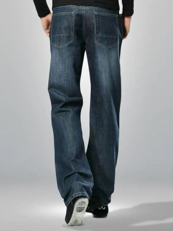 Loose Wide Leg Men's Jeans Straight Cut Casual Deep Waist Big Pants Busin Casual plus Size Polyester Fiber Winter Wear
Loose Wide Leg Men's Jeans Straight Cut Casual Deep Waist Big Pants Busin Casual plus Size Polyester Fiber Winter Wear
