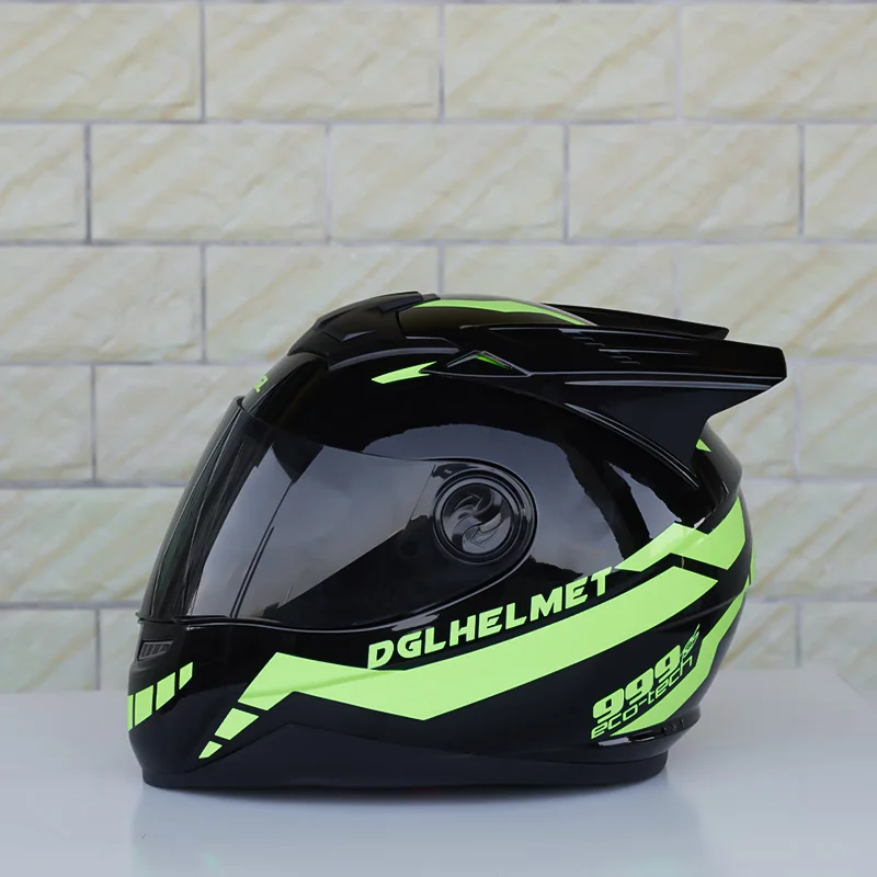 DGL Black with Yellow Helmet Motorcycle Full Face Helmet Motocross Safety Adult Helmet Casque Capacete ECE Approved
DGL Black with Yellow Helmet Motorcycle Full Face Helmet Motocross Safety Adult Helmet Casque Capacete ECE Approved