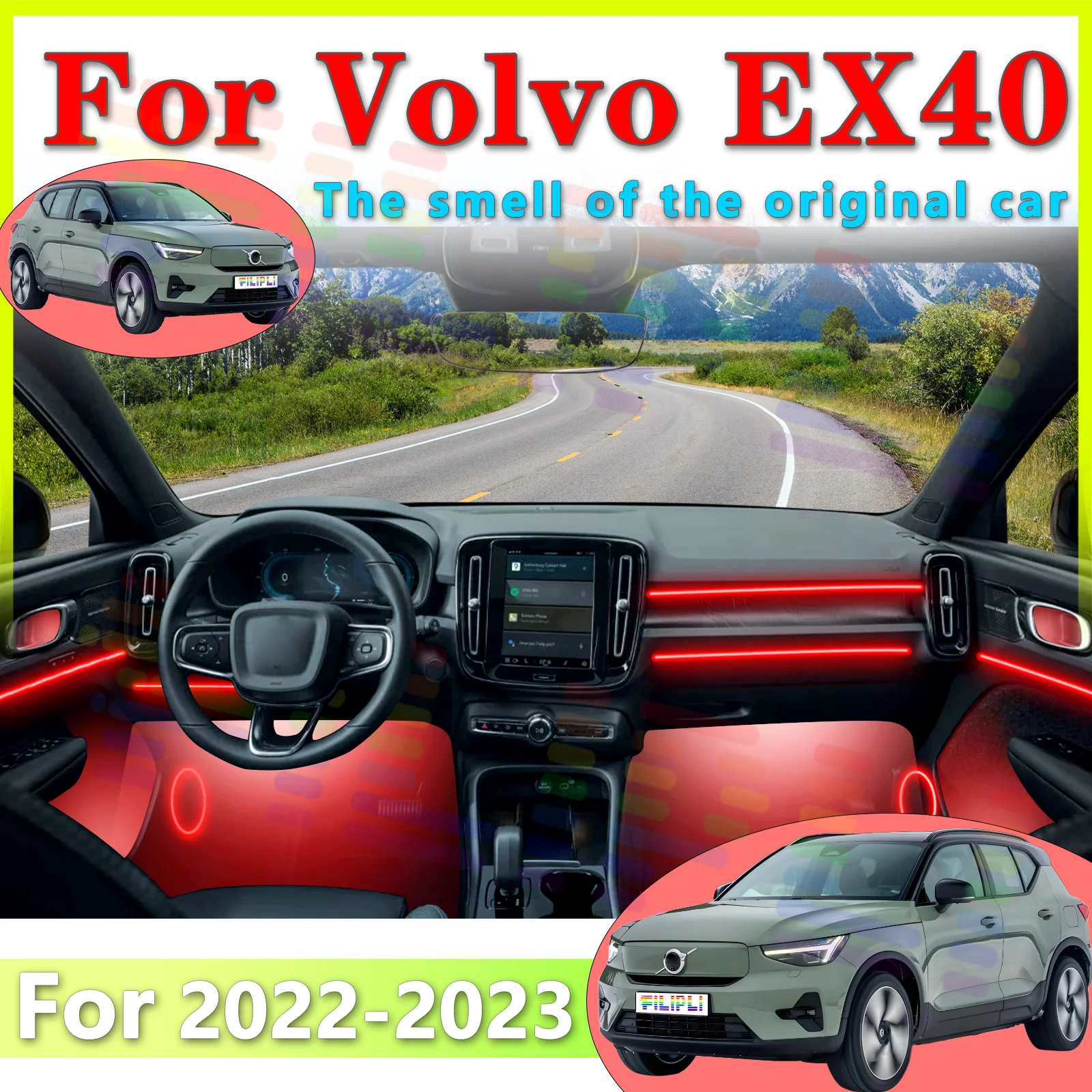 FILIPLI For Volvo EX40 Interior Hidden LED Light with 64Color and Varied Modes for a Great and Cozy Drive
FILIPLI For Volvo EX40 Interior Hidden LED Light with 64Color and Varied Modes for a Great and Cozy Drive