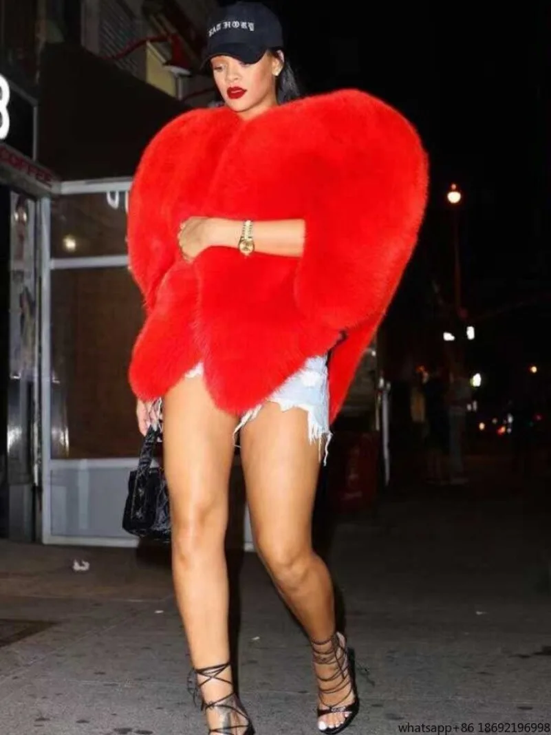 European and American Romantic Red Love Imitation Fur Jacket Valentine's Day Party Catwalk Performance Clothes Music Festival
European and American Romantic Red Love Imitation Fur Jacket Valentine's Day Party Catwalk Performance Clothes Music Festival