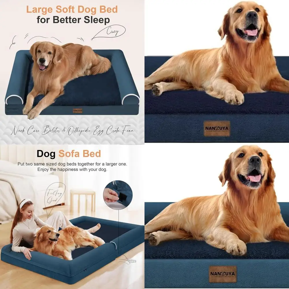 Orthopedic XL Dog Bed with Memory Foam & Removable Cover - Navy Blue
Orthopedic XL Dog Bed with Memory Foam & Removable Cover - Navy Blue