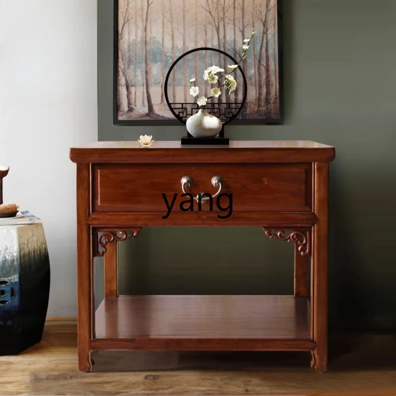 TGF Chinese old elm edge few solid wood carving flower storage square few simple sofa side cabinet
TGF Chinese old elm edge few solid wood carving flower storage square few simple sofa side cabinet