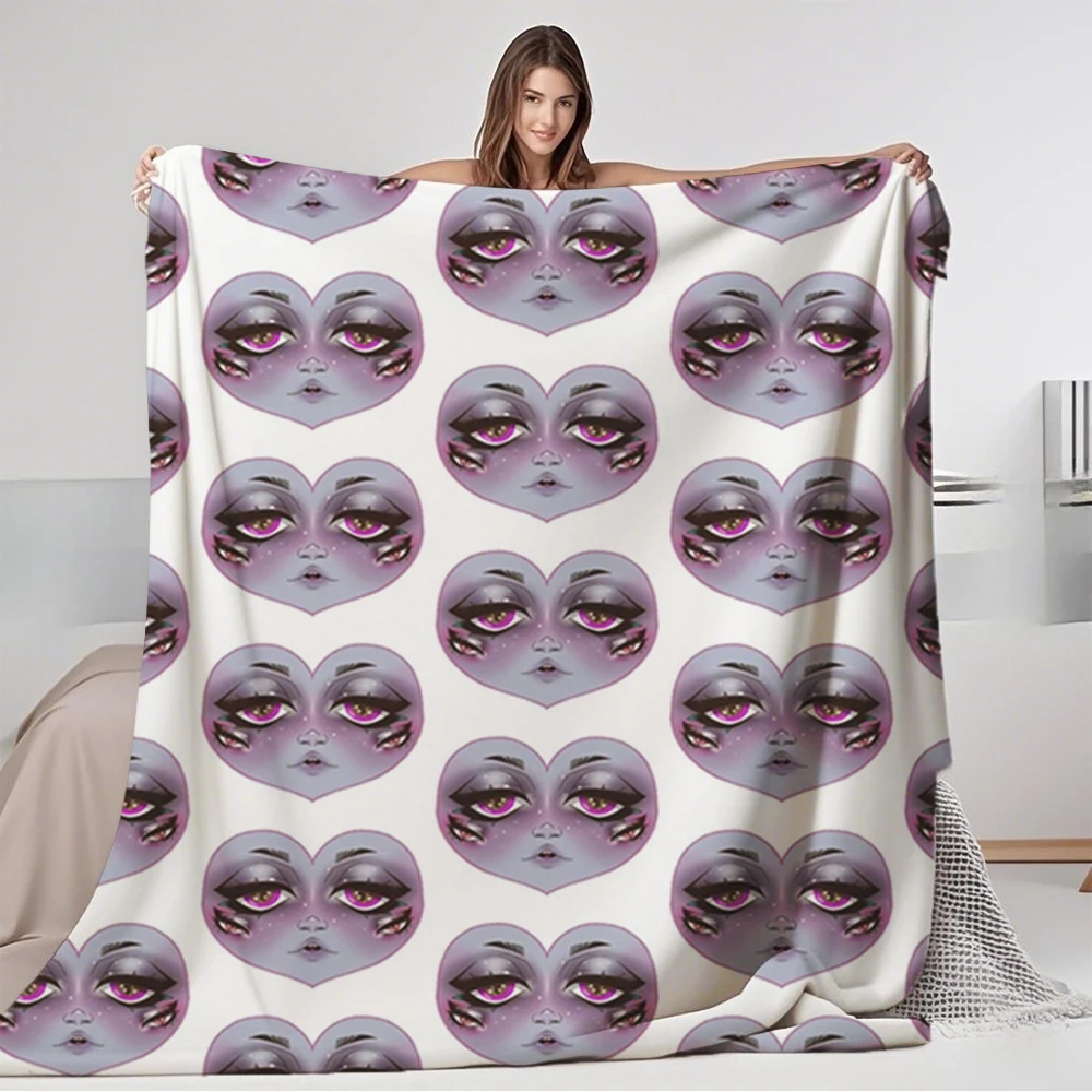 Cozy Flannel Soft Blanket Monster Girl Heart Eyes Minimalist Microfiber Bedspread Travel Blanket Featuring Skin-friendly
Cozy Flannel Soft Blanket Monster Girl Heart Eyes Minimalist Microfiber Bedspread Travel Blanket Featuring Skin-friendly