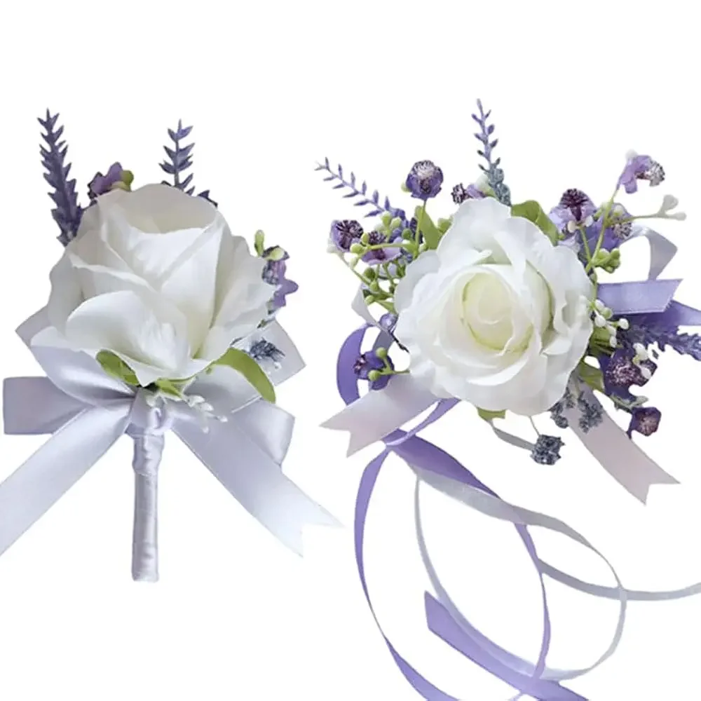 2 Pieces Homecoming Party Prom Artificial Wrist Corsage and Boutonniere Set, Groom Groomsmen Bride Bridesmaids Wedding Simul
2 Pieces Homecoming Party Prom Artificial Wrist Corsage and Boutonniere Set, Groom Groomsmen Bride Bridesmaids Wedding Simul