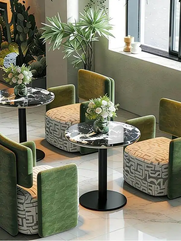 &Modern Nordic Design Eco-Friendly Restaurant Cafe Table Chair Set for Hotel Milk Tea Shop Living Room Commercial Use
&Modern Nordic Design Eco-Friendly Restaurant Cafe Table Chair Set for Hotel Milk Tea Shop Living Room Commercial Use