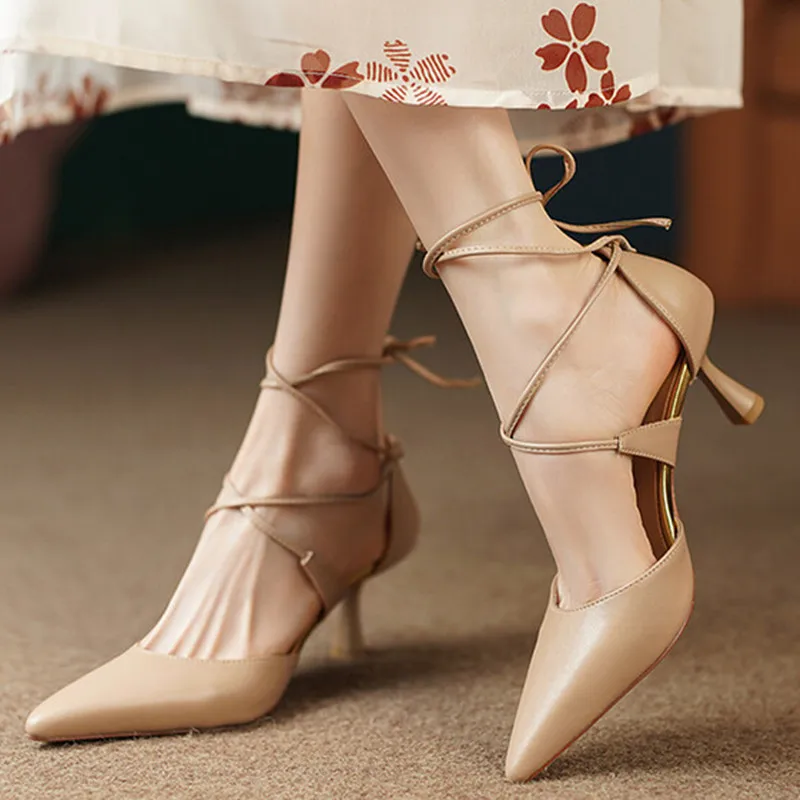 ENMAYER Shoes Women 2023 New Ankle Strap Genuine Leather Sandals Woman Thin High Heels Sandals Elegant Ladies Dress Shoes
ENMAYER Shoes Women 2023 New Ankle Strap Genuine Leather Sandals Woman Thin High Heels Sandals Elegant Ladies Dress Shoes