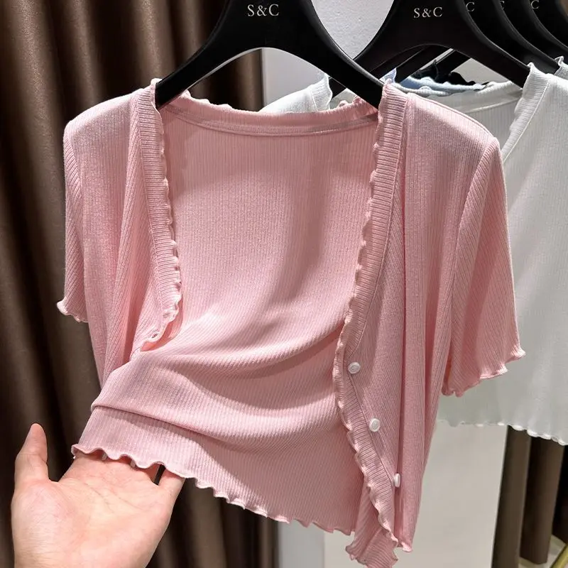 Женская летняя верхняя одежда из модала больших размеров, кардиган с защитой от солнца, волан, длина, накидка 
Женская летняя верхняя одежда из модала больших размеров, кардиган с защитой от солнца, волан, длина, накидка