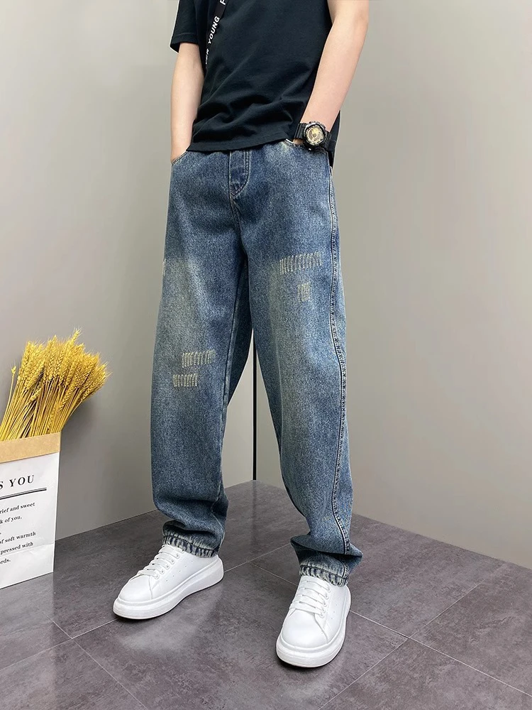 Retro American Waed Denim Jeans Men's Spring Autumn Trendy Casual Wide Leg Straight Long Pants Youth Wear Resistant
Retro American Waed Denim Jeans Men's Spring Autumn Trendy Casual Wide Leg Straight Long Pants Youth Wear Resistant