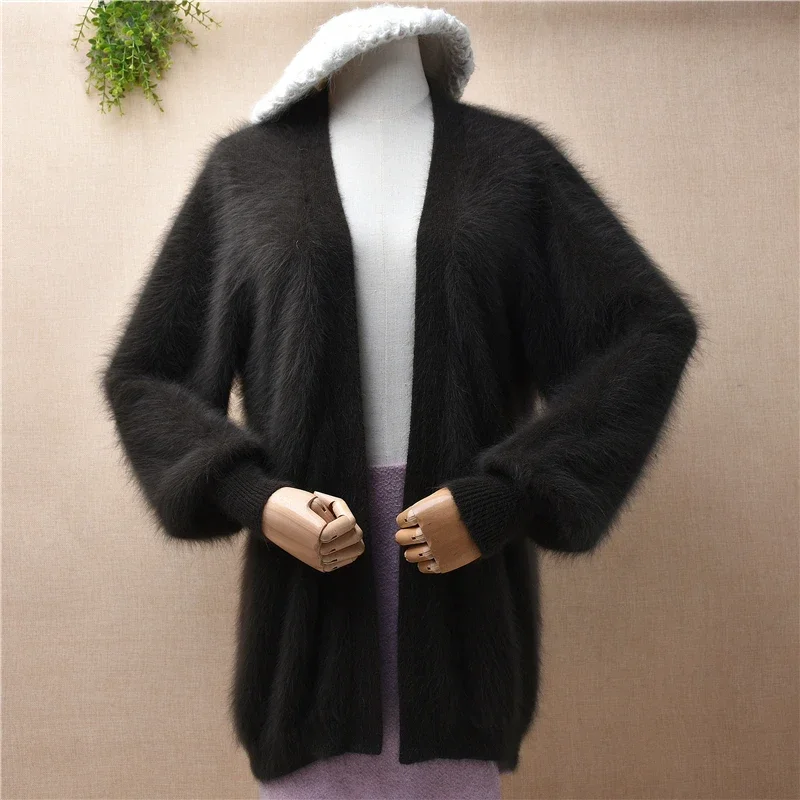 Ladies Women Fashion Spring Autumn Clothing Hairy Mink Cashmere Knitted Long Lantern Sleeves Slim Cardigan Jacket Sweater Coat
Ladies Women Fashion Spring Autumn Clothing Hairy Mink Cashmere Knitted Long Lantern Sleeves Slim Cardigan Jacket Sweater Coat