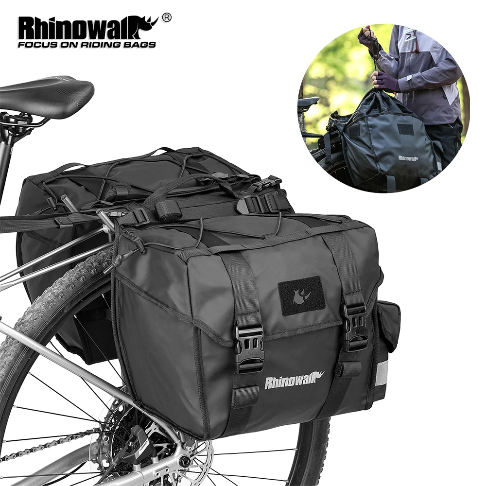 Rhinowalk Bicycle Side Bag 22-50L With Rain Cover Double-Layer Bike Pannier Bag Cycling Back Seat Rack Pack Bicycle Accessories
Rhinowalk Bicycle Side Bag 22-50L With Rain Cover Double-Layer Bike Pannier Bag Cycling Back Seat Rack Pack Bicycle Accessories