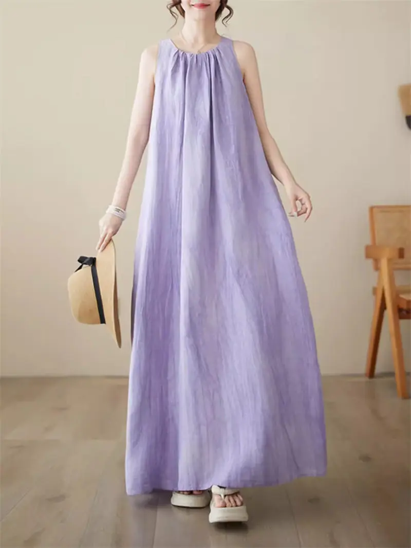 Womens Dresses Summer 2024 New French Loose Style Vacation Sleeveless Tank Top Long Dress Casual Large Size Vest Robes K1370
Womens Dresses Summer 2024 New French Loose Style Vacation Sleeveless Tank Top Long Dress Casual Large Size Vest Robes K1370