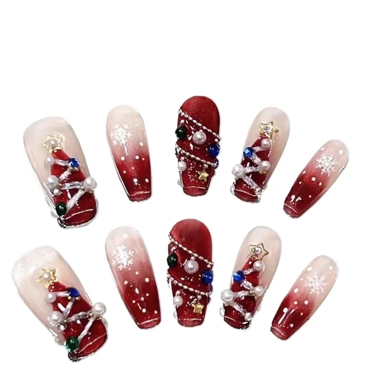 *Christmas Tree Snowflake Nail Art Wear Nail Chain Stained Glass Beads Stars Christmas Fake Nail Pieces
*Christmas Tree Snowflake Nail Art Wear Nail Chain Stained Glass Beads Stars Christmas Fake Nail Pieces