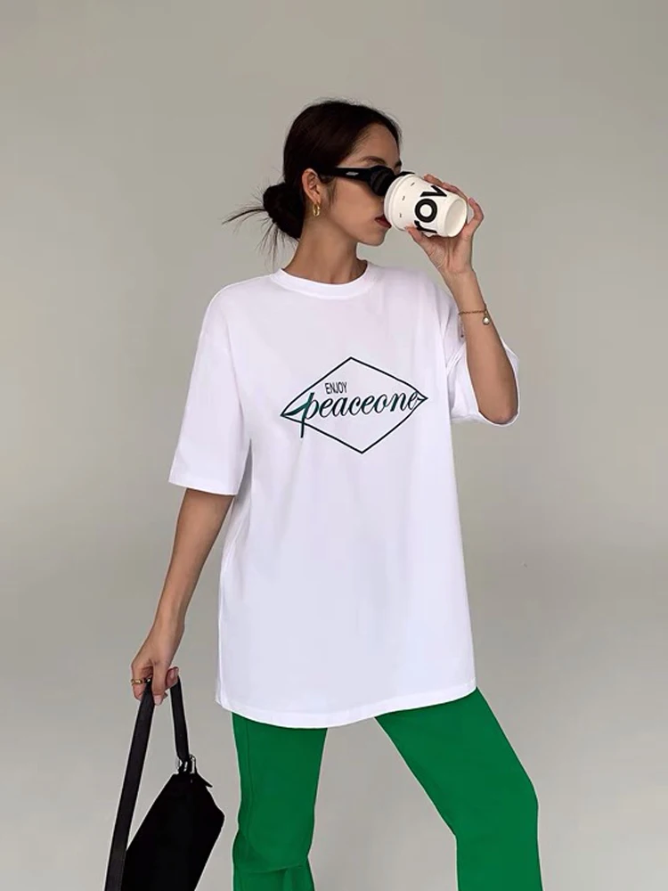 Women's Tops 2022 Casual Summer T-Shirts Basic Cotton T-Shirts Women's Loose Short Sleeves Oversized T-Shirts Letter Print Women
Women's Tops 2022 Casual Summer T-Shirts Basic Cotton T-Shirts Women's Loose Short Sleeves Oversized T-Shirts Letter Print Women