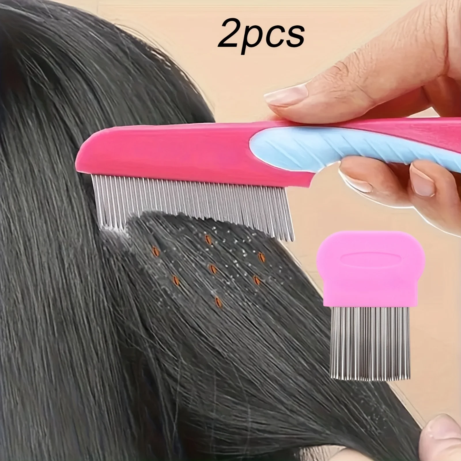 Set of 2 Combs for Fleas And Lice, Double-Sided Comb for Lice Removal, Hair Care Comb.
Set of 2 Combs for Fleas And Lice, Double-Sided Comb for Lice Removal, Hair Care Comb.