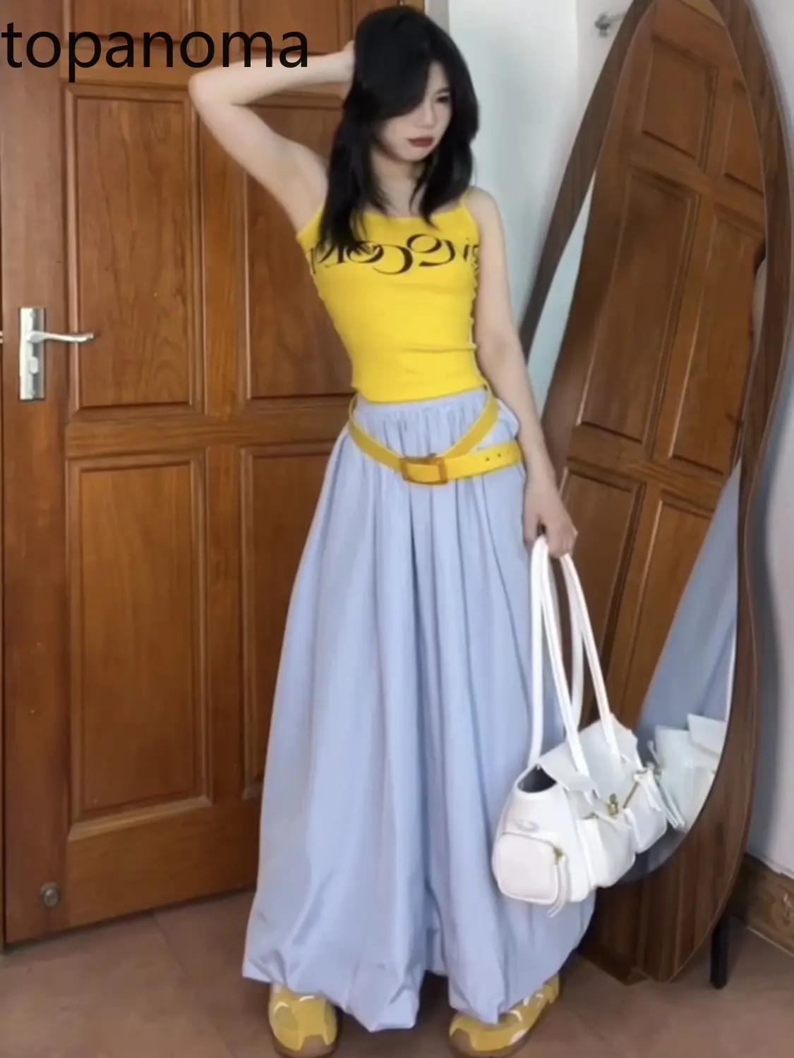 Topanoma Flower Bud Skirt Blue Long Skirt Summer 2025 New Mid Length High Waist Stretch Solid Elegant Lantern Skirts Casual
Topanoma Flower Bud Skirt Blue Long Skirt Summer 2025 New Mid Length High Waist Stretch Solid Elegant Lantern Skirts Casual