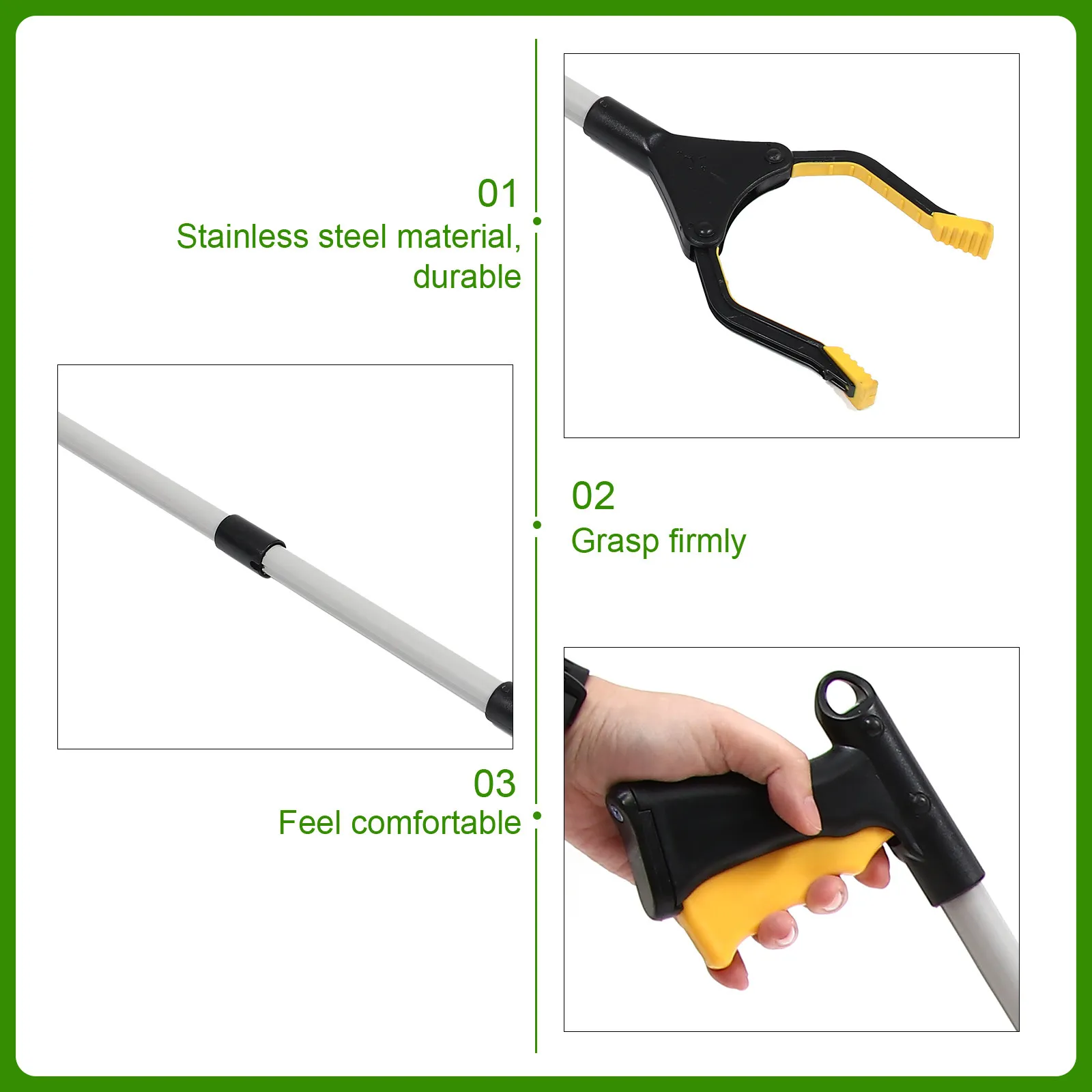 Складной захват для мусора и окурков, желтый, из ABS, алюминия и TPR, прочный, для дома и улицы, для уборки
Складной захват для мусора и окурков, желтый, из ABS, алюминия и TPR, прочный, для дома и улицы, для уборки