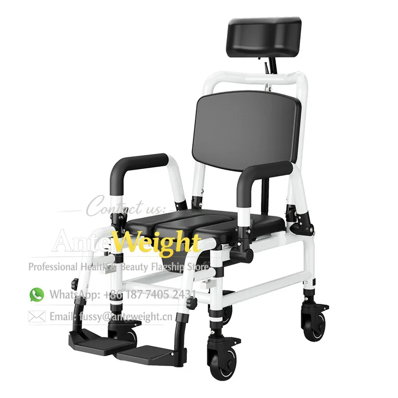 Indoor Mobile Toilet & Shower Chair, Reclining Hair Wash Commode for Seniors & Bedridden | Home Care Potty with Wheels
Indoor Mobile Toilet & Shower Chair, Reclining Hair Wash Commode for Seniors & Bedridden | Home Care Potty with Wheels