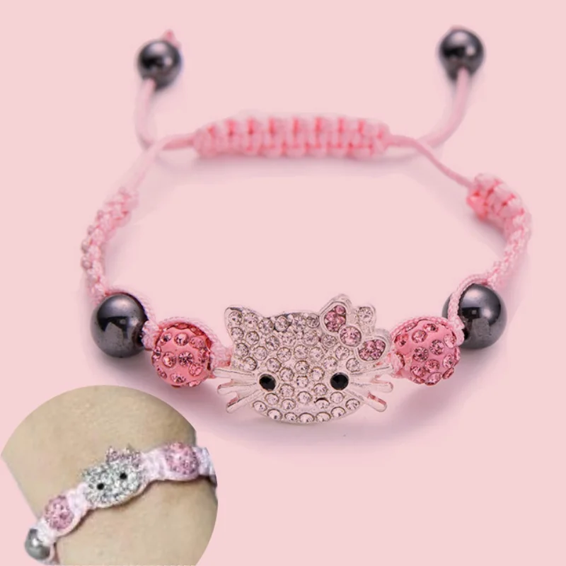 Милый браслет HelloKittys с котом, Мультяшные бриллианты, круглые хрустальные бусины, красочные бриллианты, ручная работа, детские ювелирные изделия, подарки для девочек
Милый браслет HelloKittys с котом, Мультяшные бриллианты, круглые хрустальные бусины, красочные бриллианты, ручная работа, детские ювелирные изделия, подарки для девочек