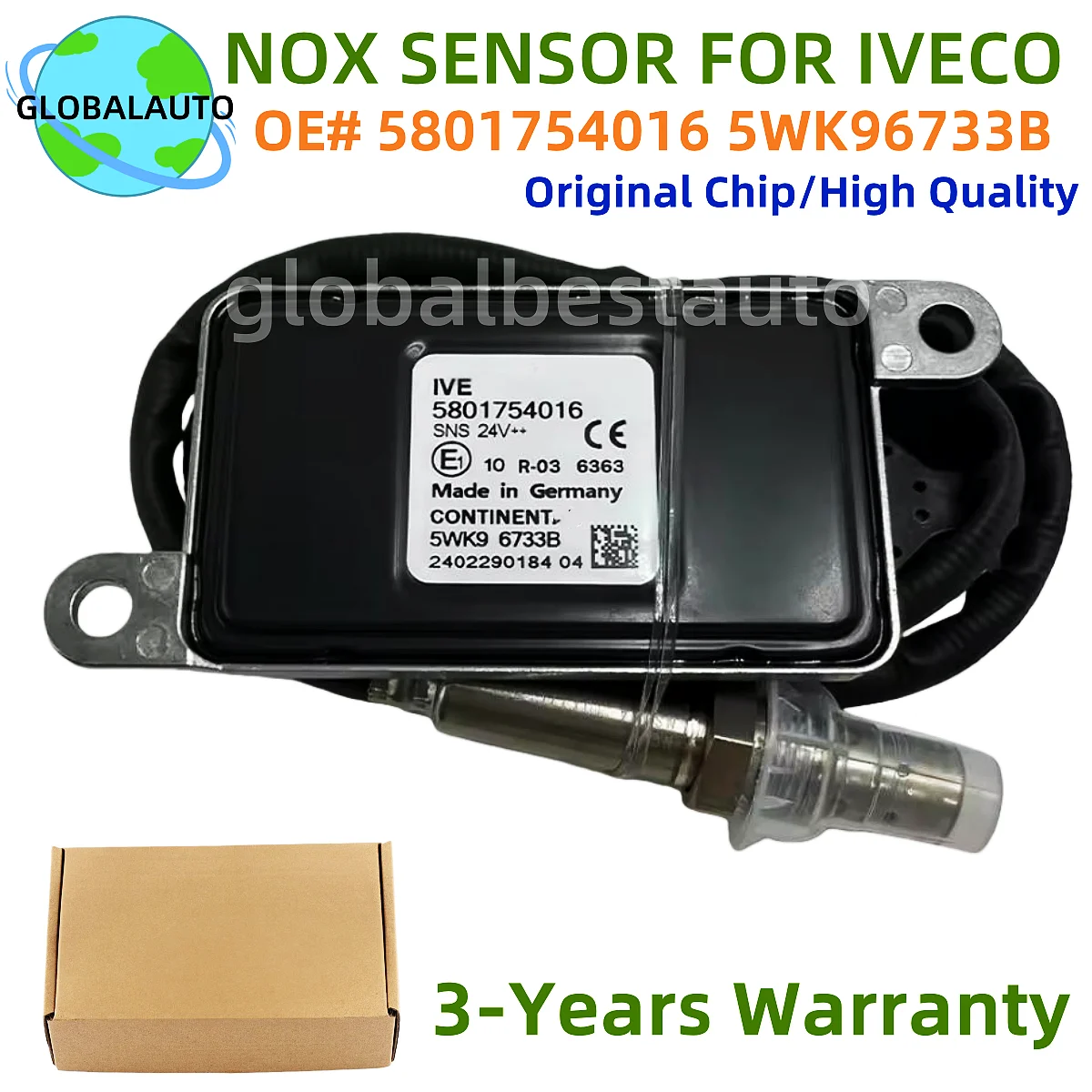 5801754016 5WK9 6733 5WK96733B 5WK96733A 5WK9 6733A Nitrogen Oxygen Sensor 24V For IVECO Trucks Nox Sensor For Catalytic
5801754016 5WK9 6733 5WK96733B 5WK96733A 5WK9 6733A Nitrogen Oxygen Sensor 24V For IVECO Trucks Nox Sensor For Catalytic