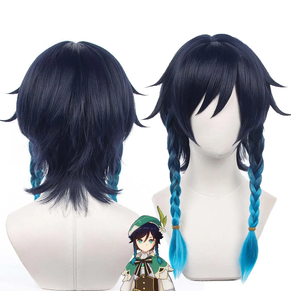 Halloween Genshin Impact Venti Cosplay Braided Hair Navy Blue Wig
Halloween Genshin Impact Venti Cosplay Braided Hair Navy Blue Wig