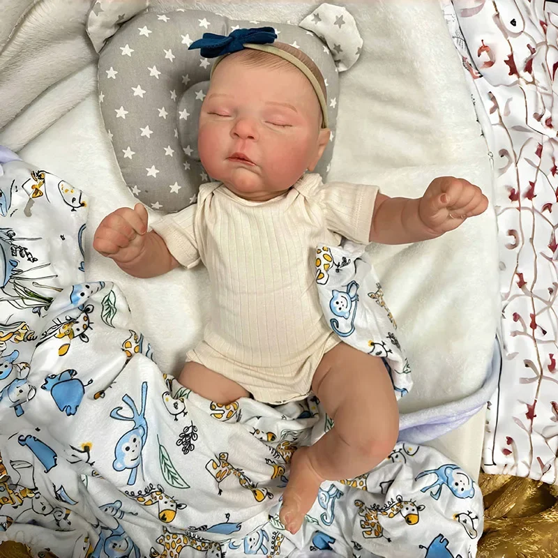 48cm Reborn Doll Sleeping Baby Peaches Lifelike Soft Touch with Hand-painted Hair Doll
48cm Reborn Doll Sleeping Baby Peaches Lifelike Soft Touch with Hand-painted Hair Doll